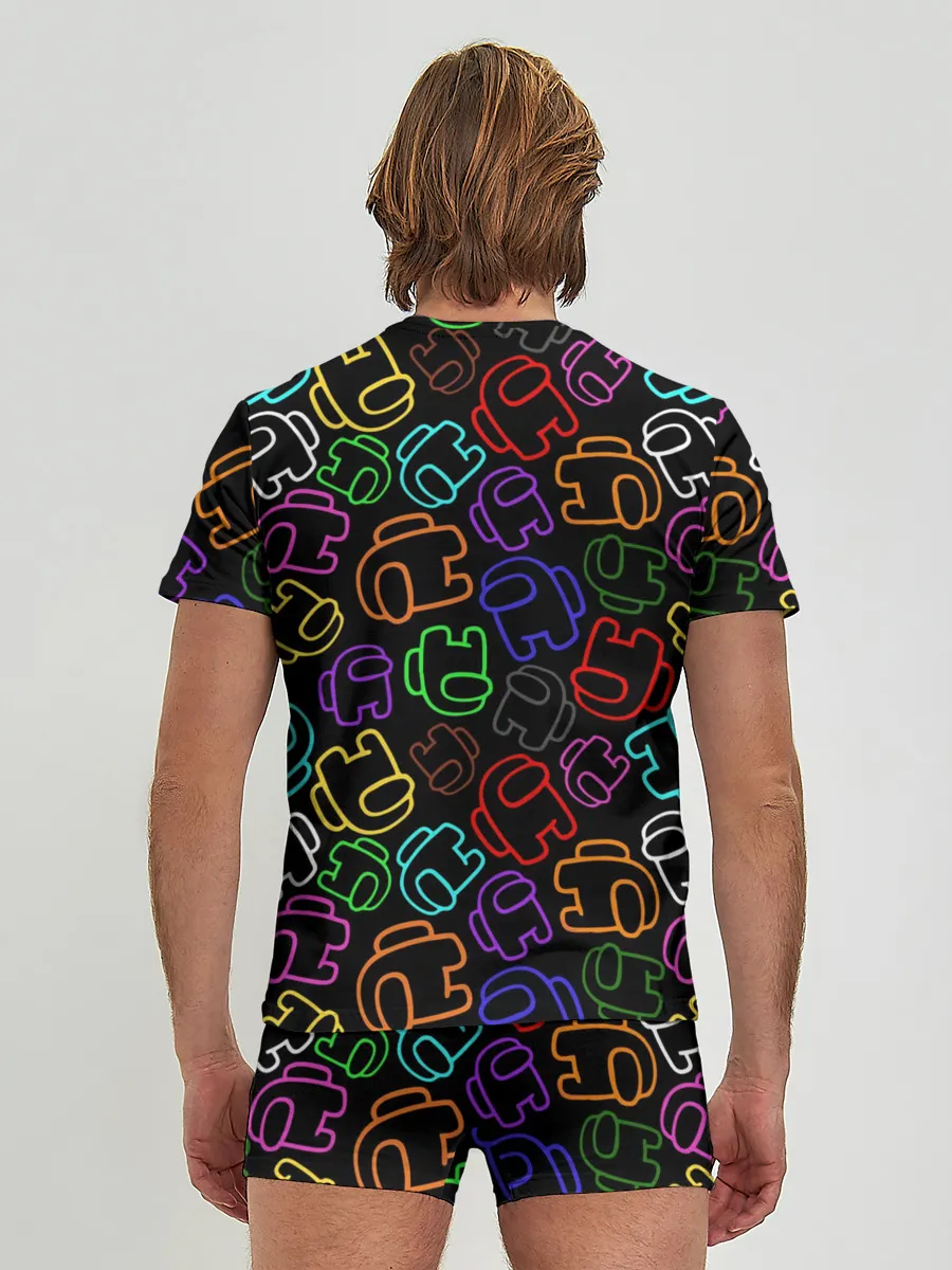 Мужские трусы с футболкой / AMONG US NEON