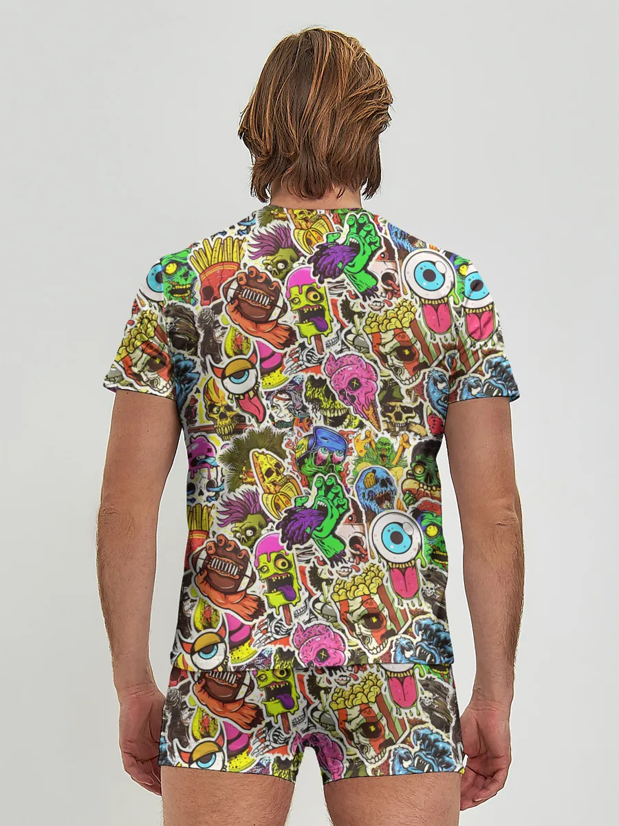 Мужские трусы с футболкой / Граффити монстров
