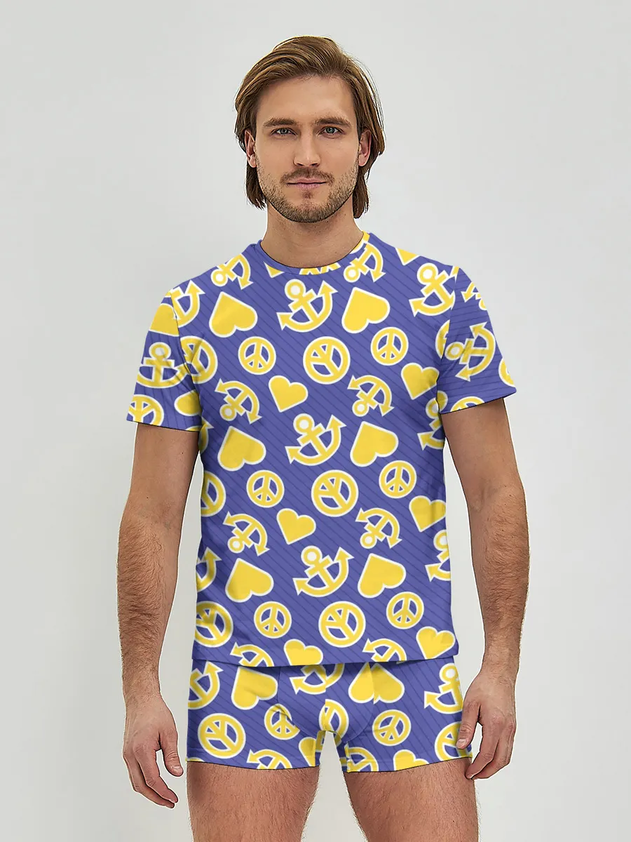 Мужские трусы с футболкой / Kimyou na Bouken паттерн