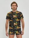 Мужские трусы с футболкой / Tigers | Тигровый Паттерн