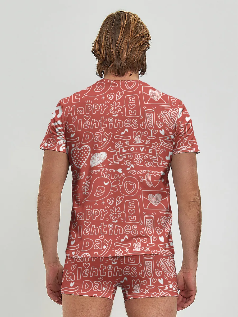 Мужские трусы с футболкой / Happy Valentines Day