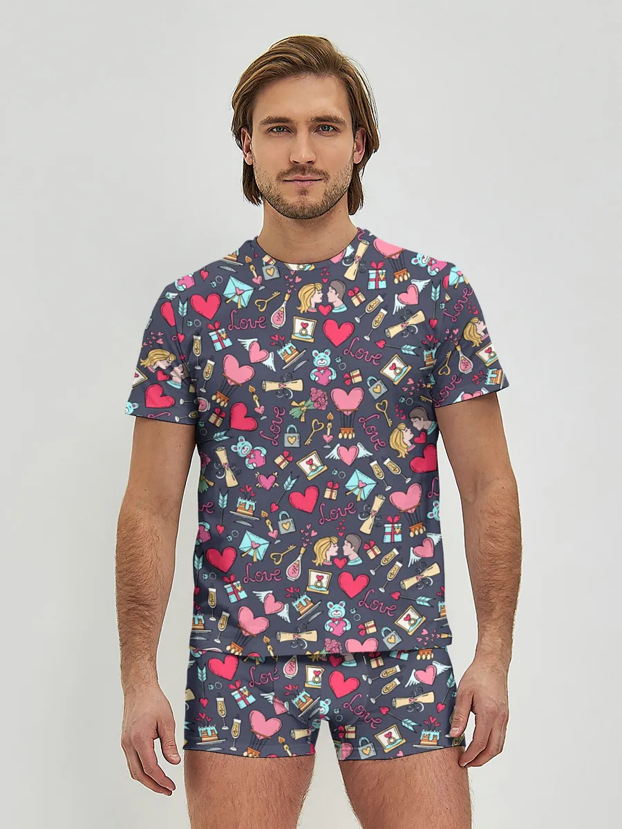Мужские трусы с футболкой / LOVE