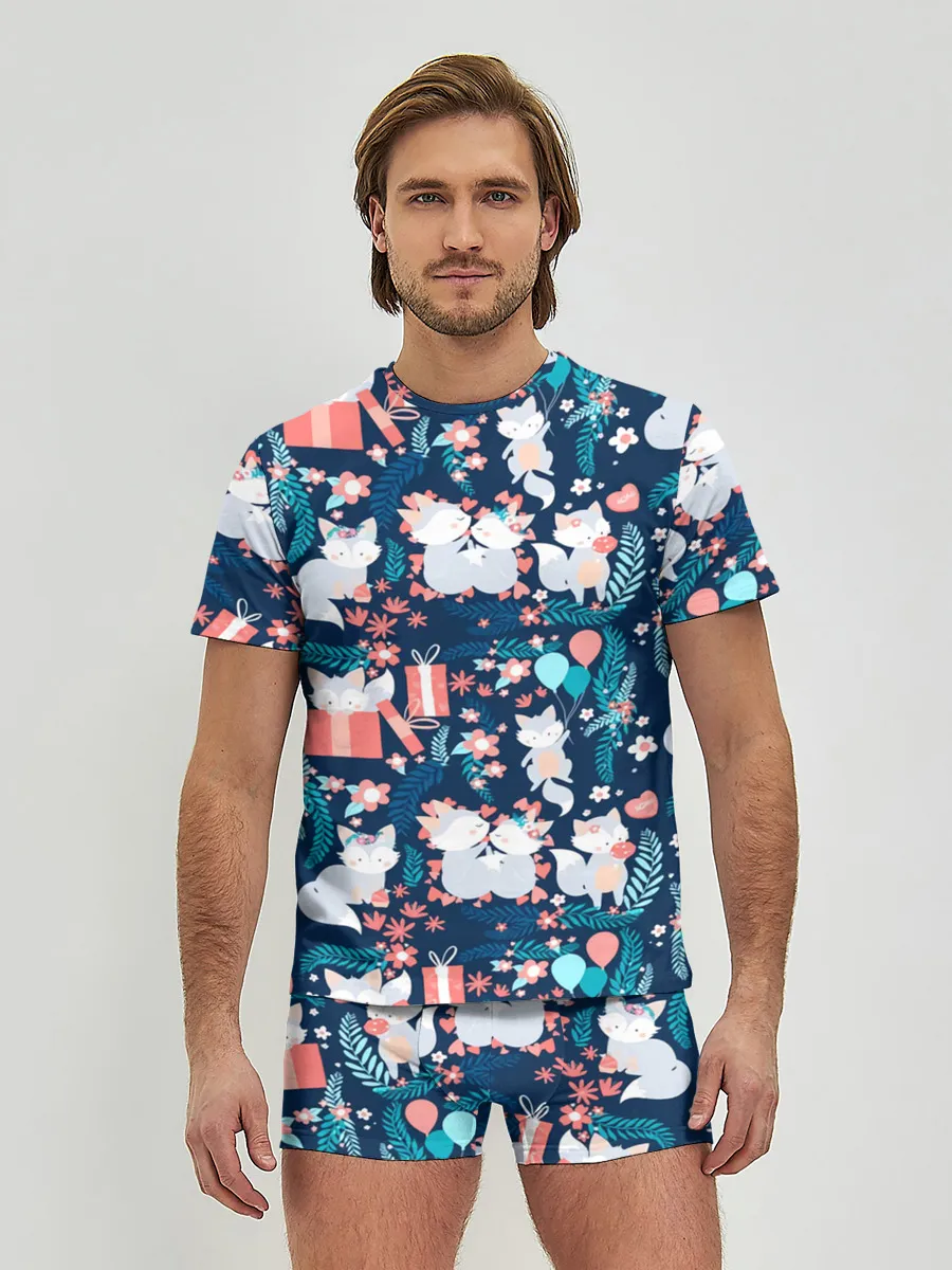 Мужские трусы с футболкой / Котики | Подарки