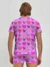 Мужские трусы с футболкой / Розовые сердечки