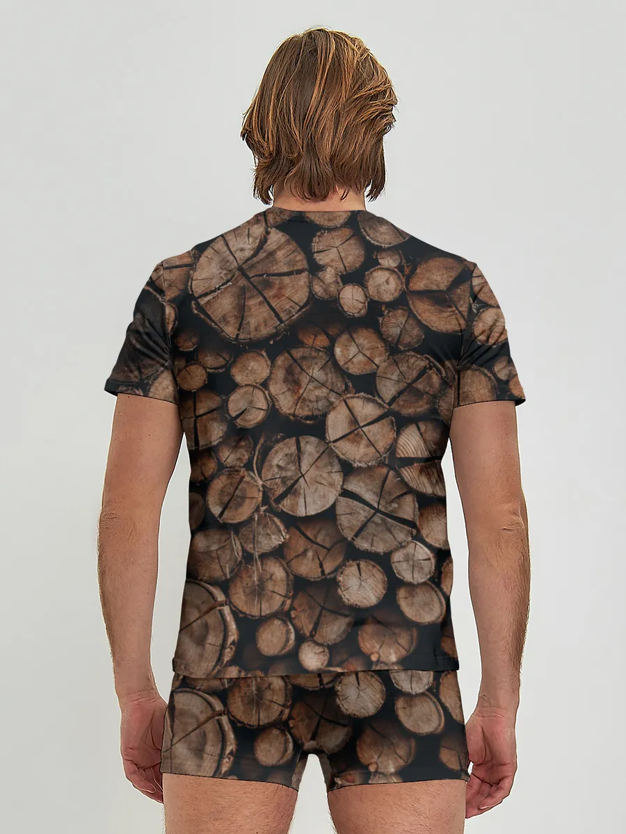 Мужские трусы с футболкой / Бревна