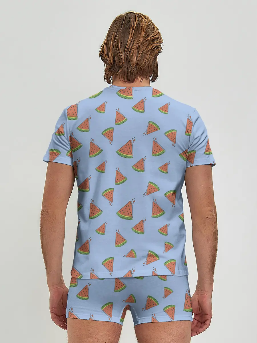 Мужские трусы с футболкой / Кусочки арбуза