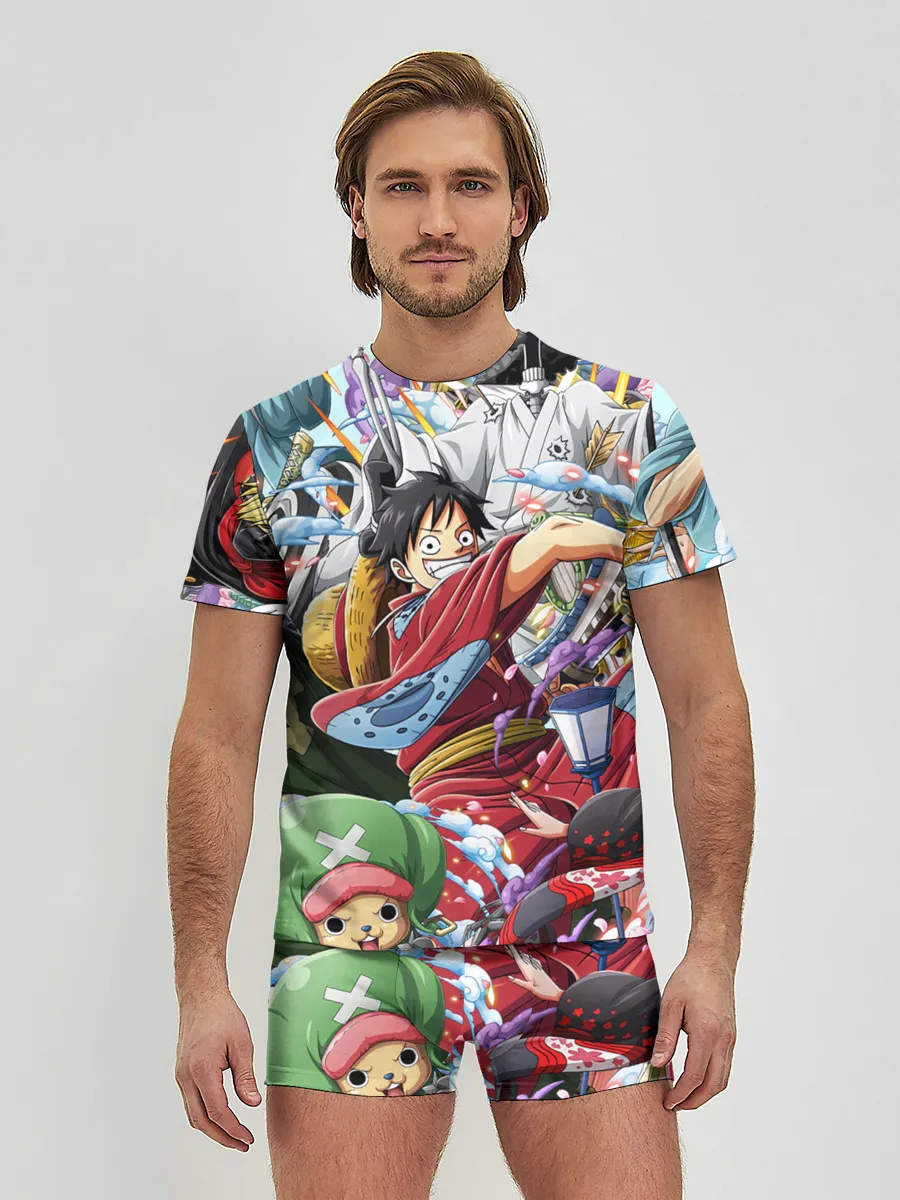 Мужские трусы с футболкой / One Piece стикербомбинг