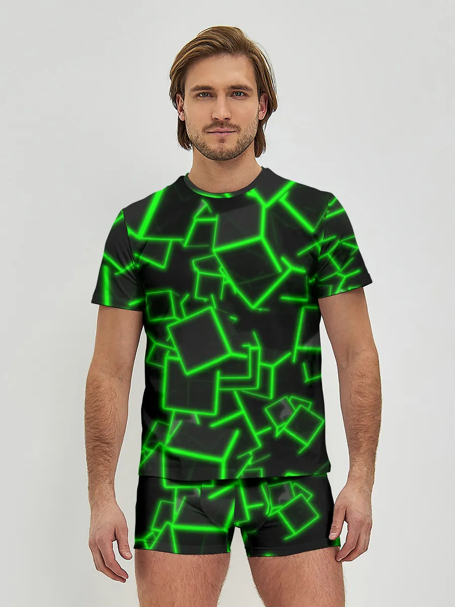 Мужские трусы с футболкой / Cyber cube