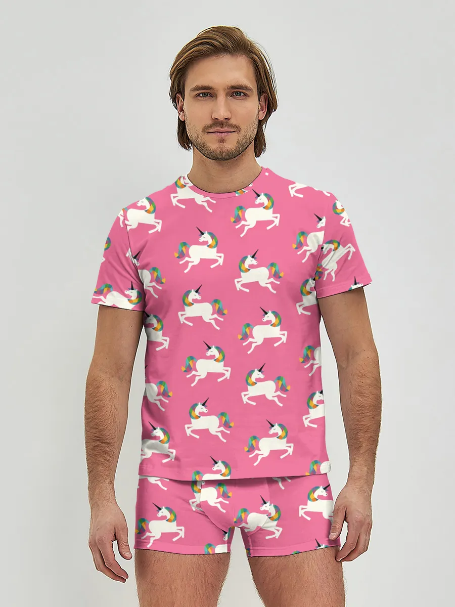 Мужские трусы с футболкой / Единорожки