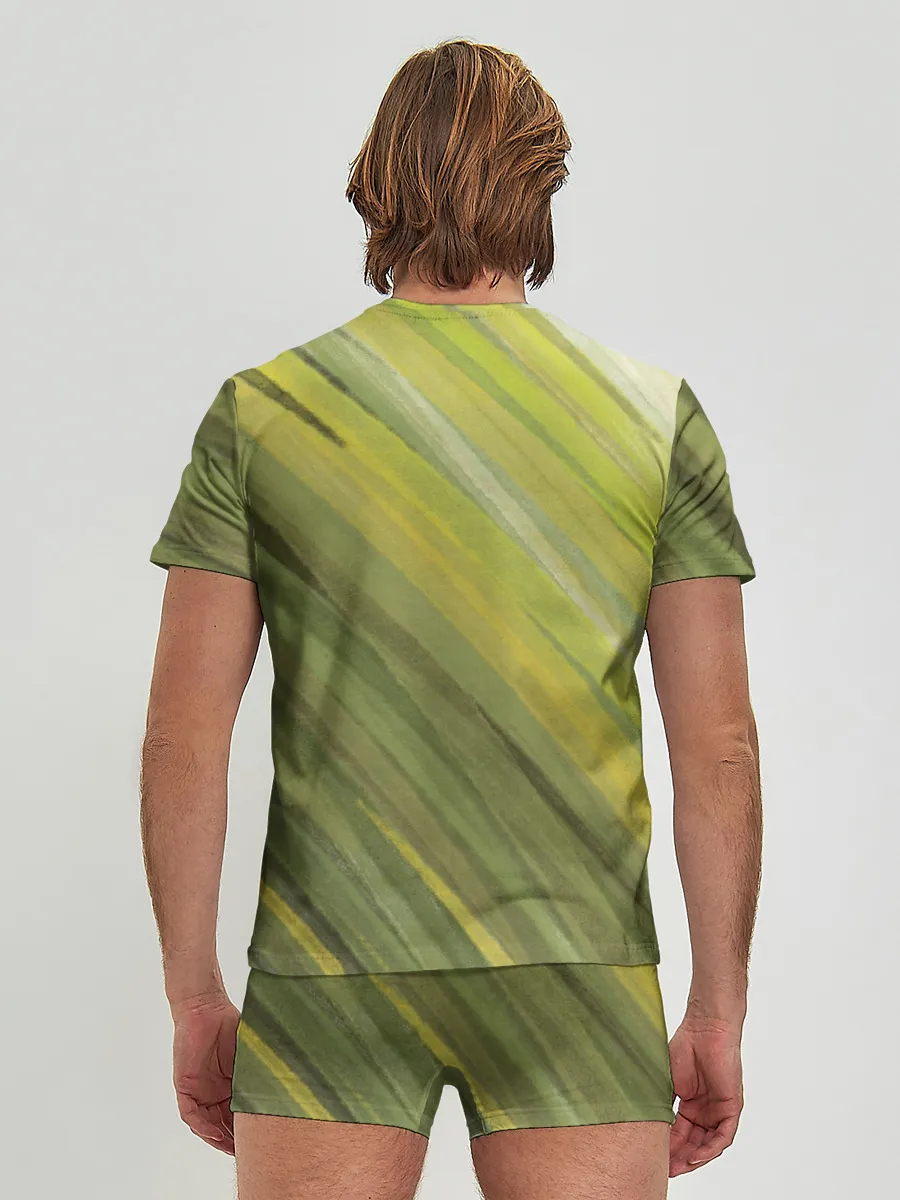 Мужские трусы с футболкой / Акварельные линии