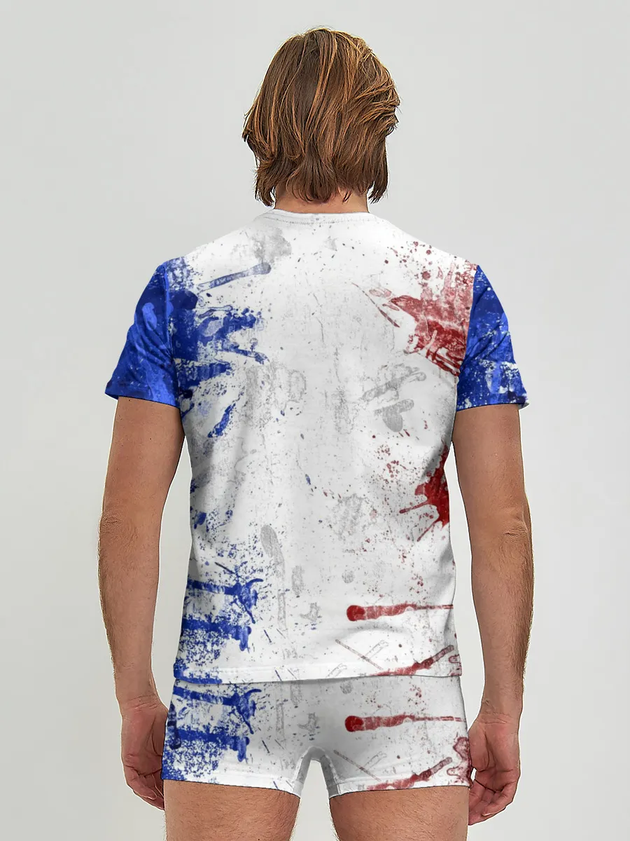 Мужские трусы с футболкой / BLUE WHITE & RED