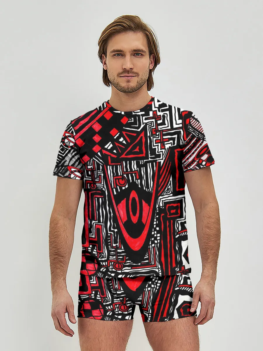 Мужские трусы с футболкой / Абстрактный Узор