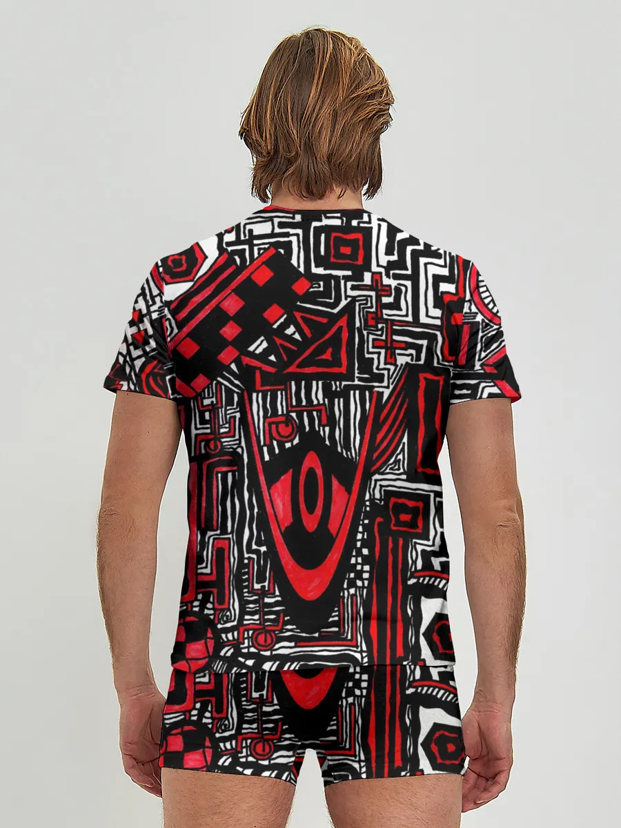 Мужские трусы с футболкой / Абстрактный Узор