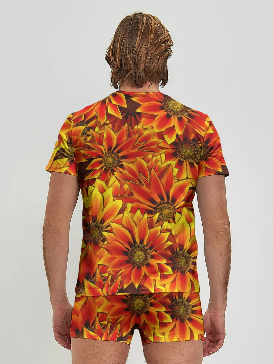 Мужские трусы с футболкой / ЦВЕТОЧНЫЙ ОРНАМЕНТ