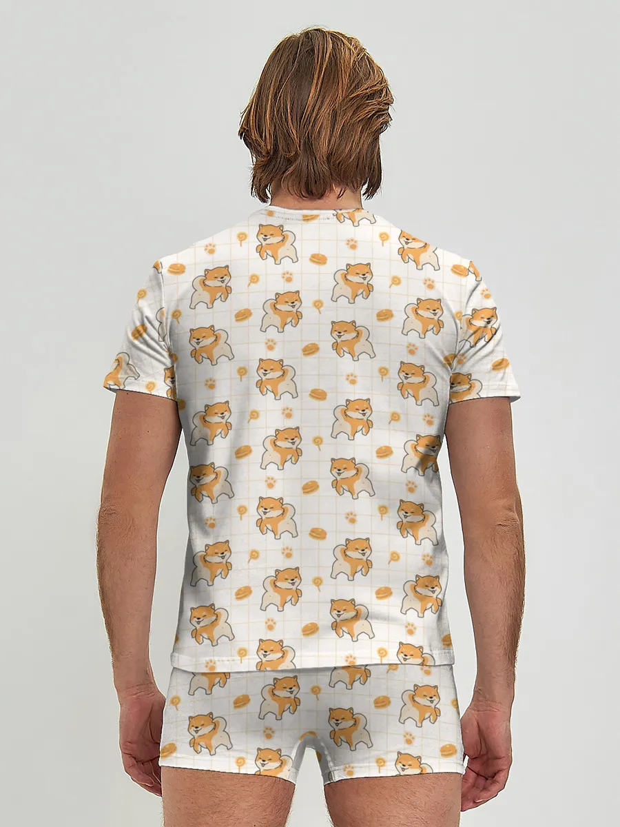 Мужские трусы с футболкой / Крутая Шиба-Ину