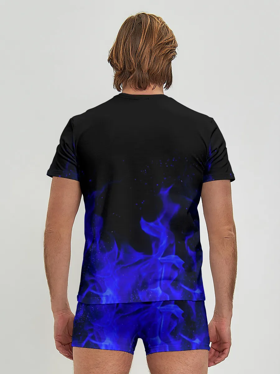 Мужские трусы с футболкой / Синий Огонь