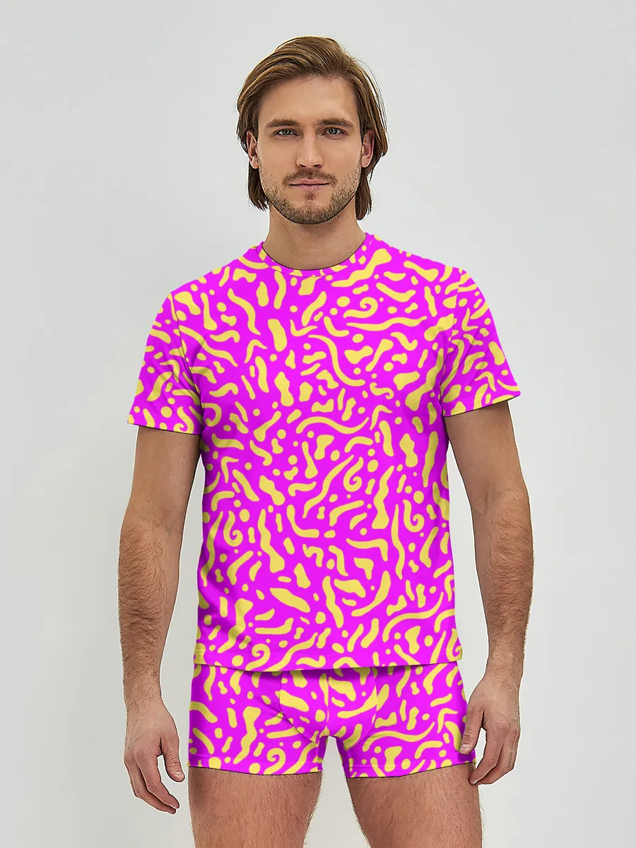 Мужские трусы с футболкой / Абстрактные узоры