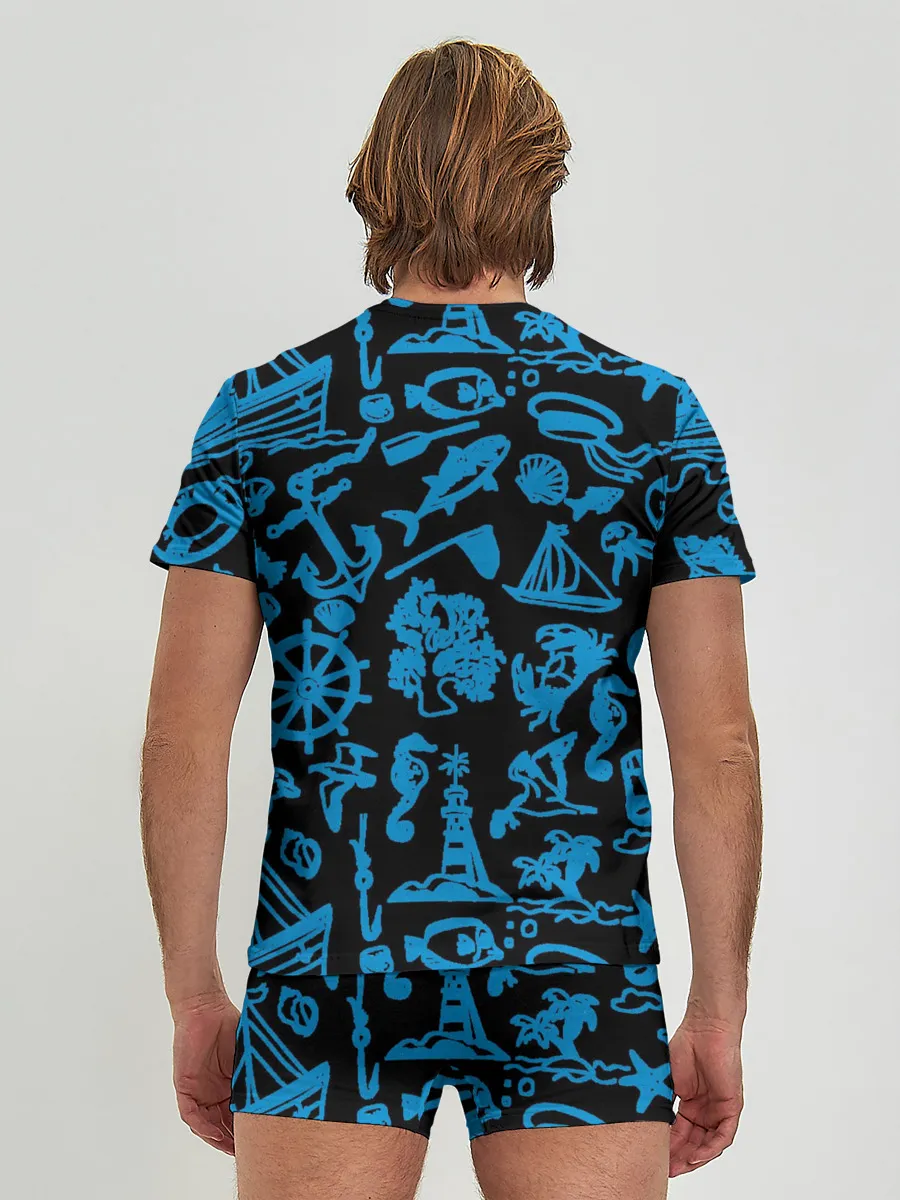 Мужские трусы с футболкой / Морская тема