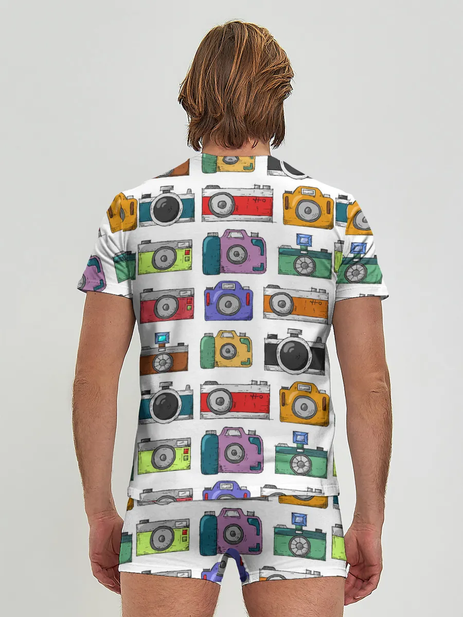 Мужские трусы с футболкой / Фотоаппараты