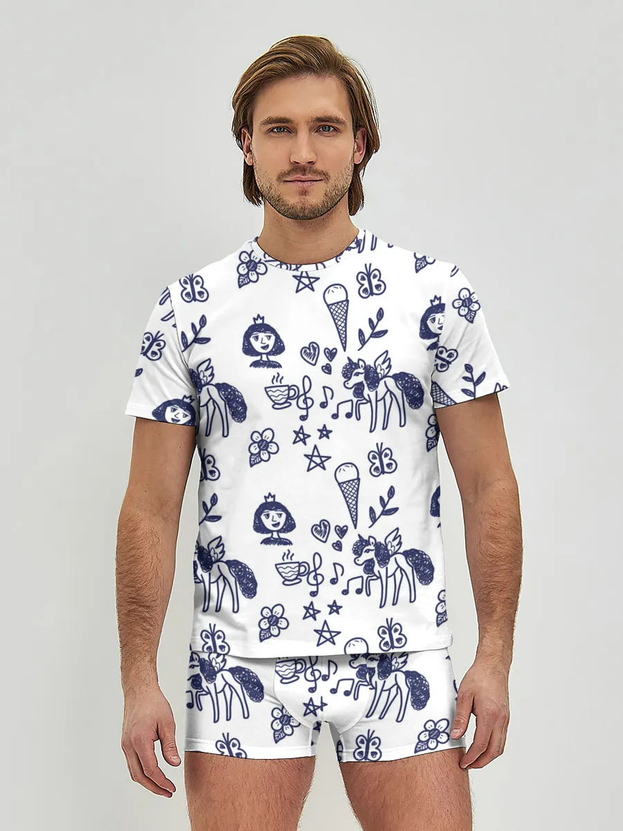 Мужские трусы с футболкой / Девчачий дудл