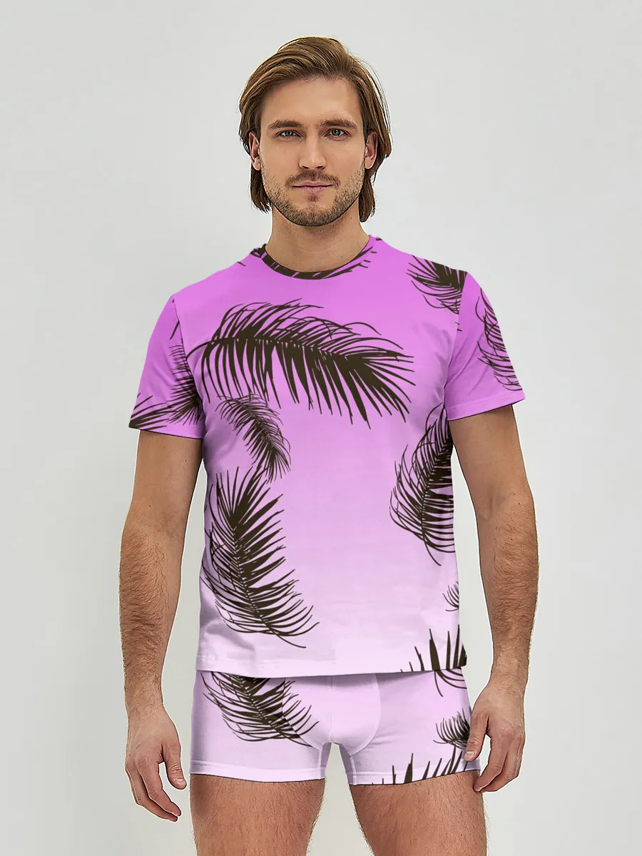 Мужские трусы с футболкой / Тропический Закат