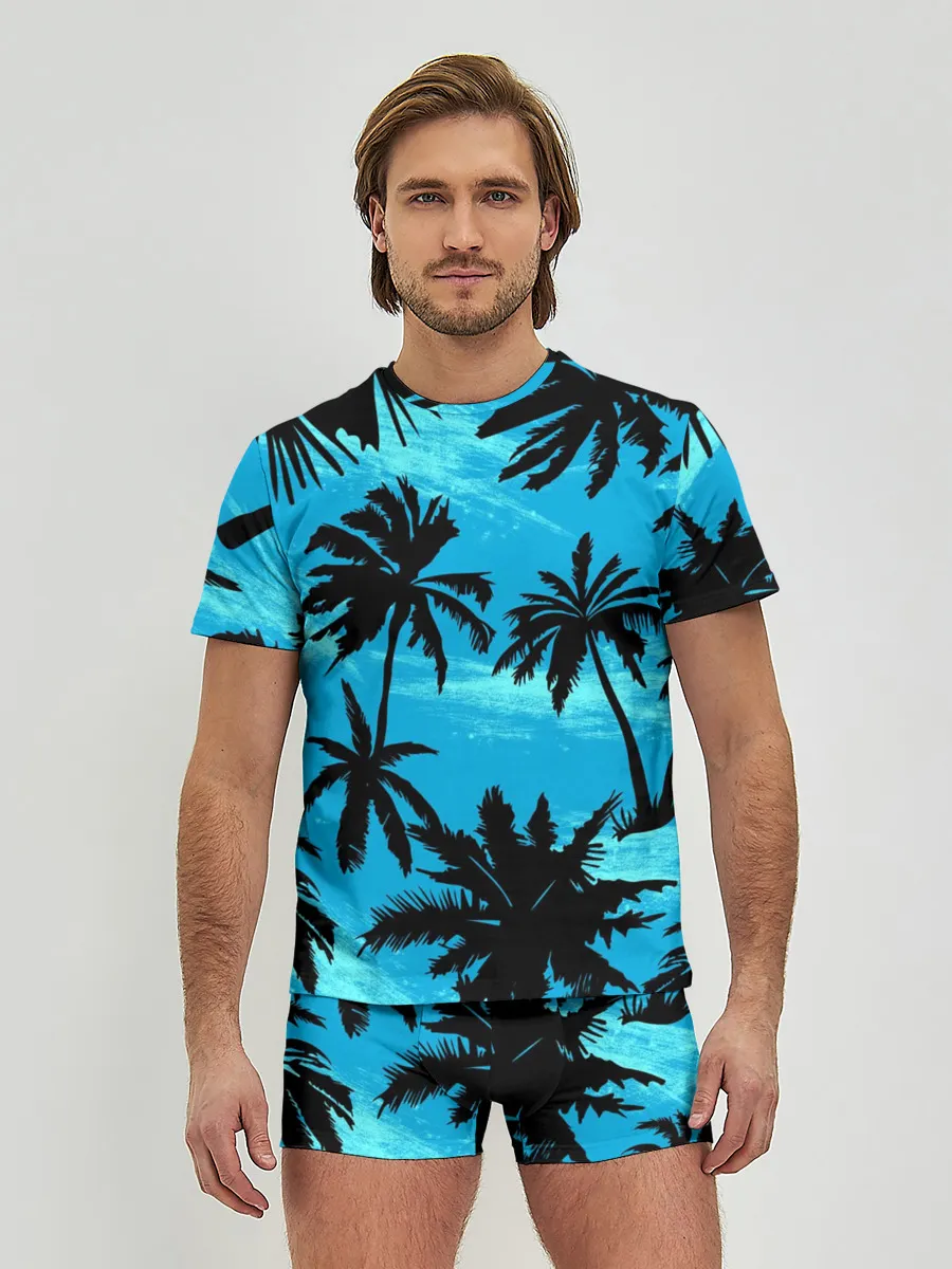 Мужские трусы с футболкой / Пальмы в Горизонте