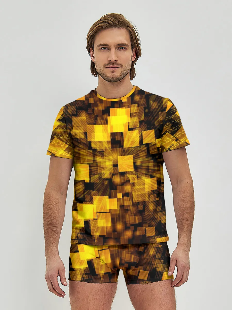 Мужские трусы с футболкой / Неоновый взрыв