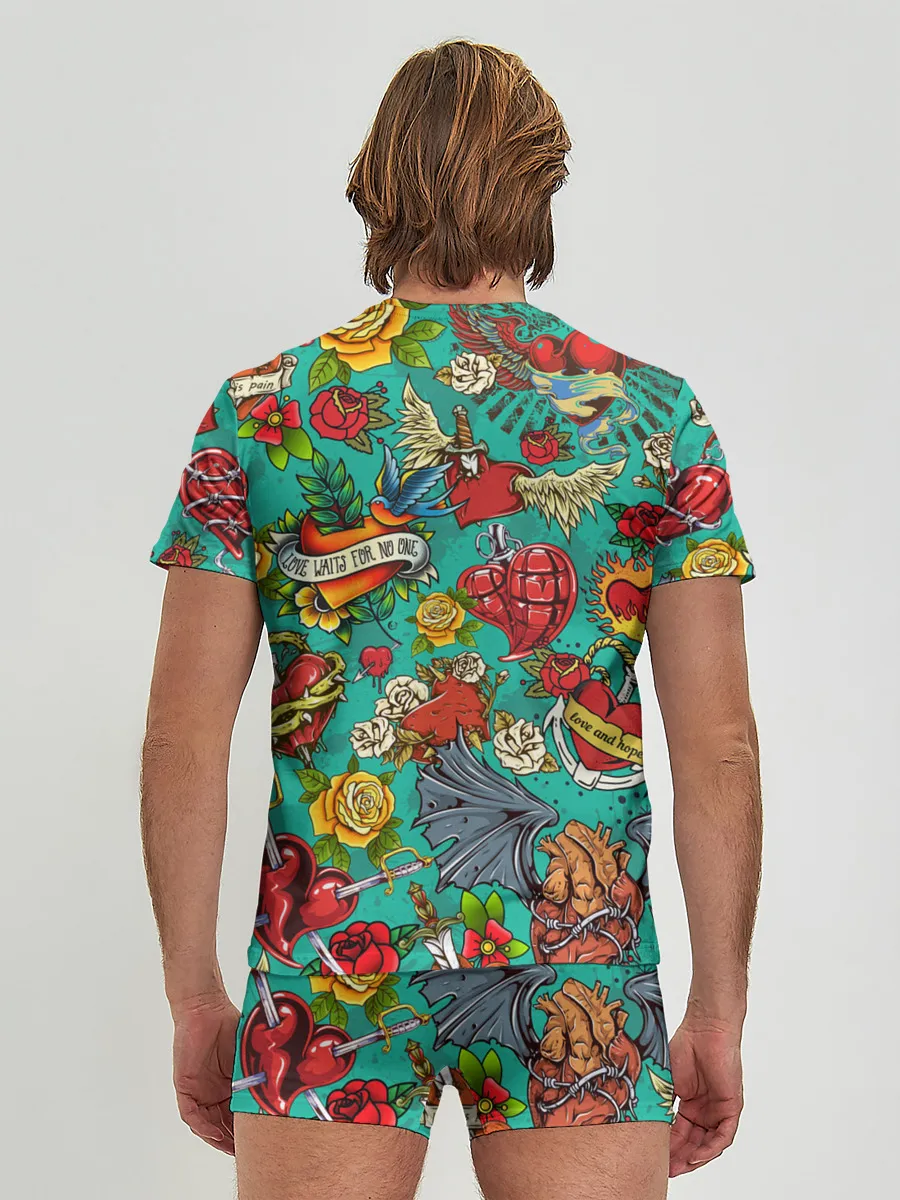 Мужские трусы с футболкой / Дела сердечные tattoo