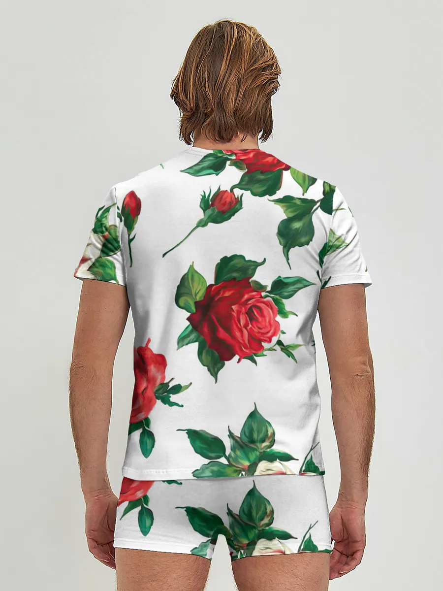 Мужские трусы с футболкой / Розы