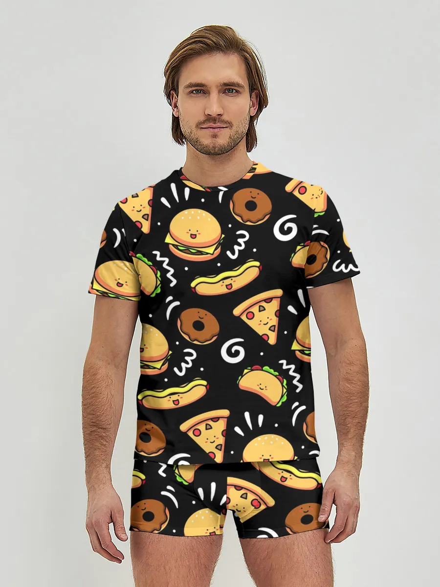 Мужские трусы с футболкой / Фастфуд