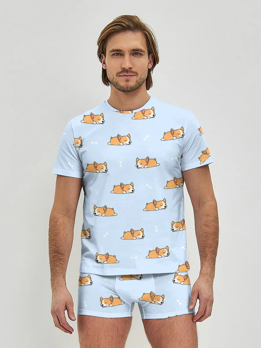Мужские трусы с футболкой / Корги