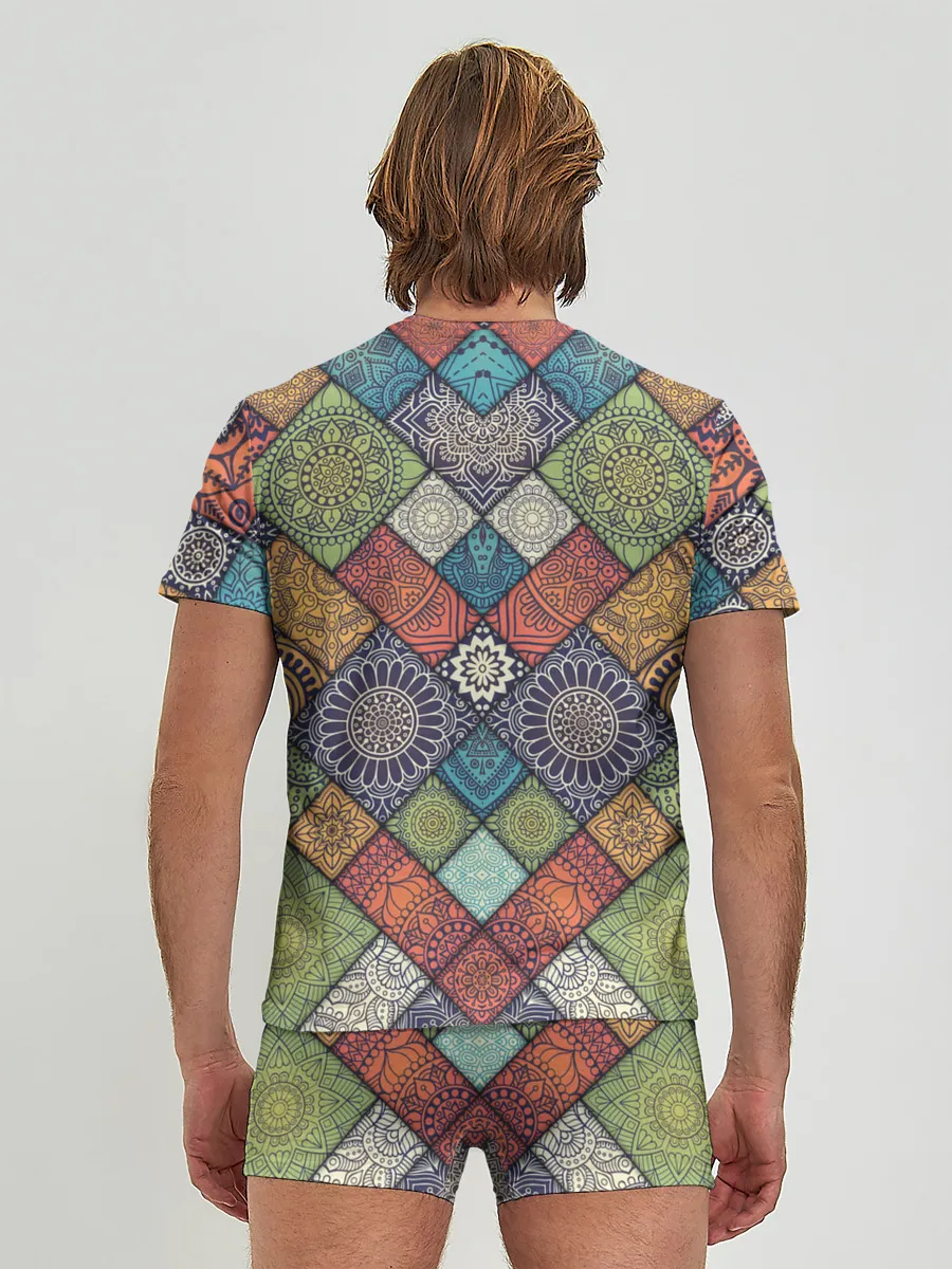 Мужские трусы с футболкой / ЛОСКУТНАЯ ВЫШИВКА