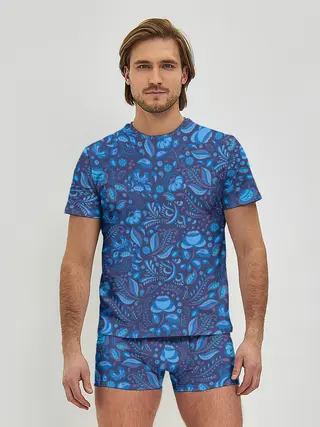 Мужские трусы с футболкой / ГЖЕЛЬ