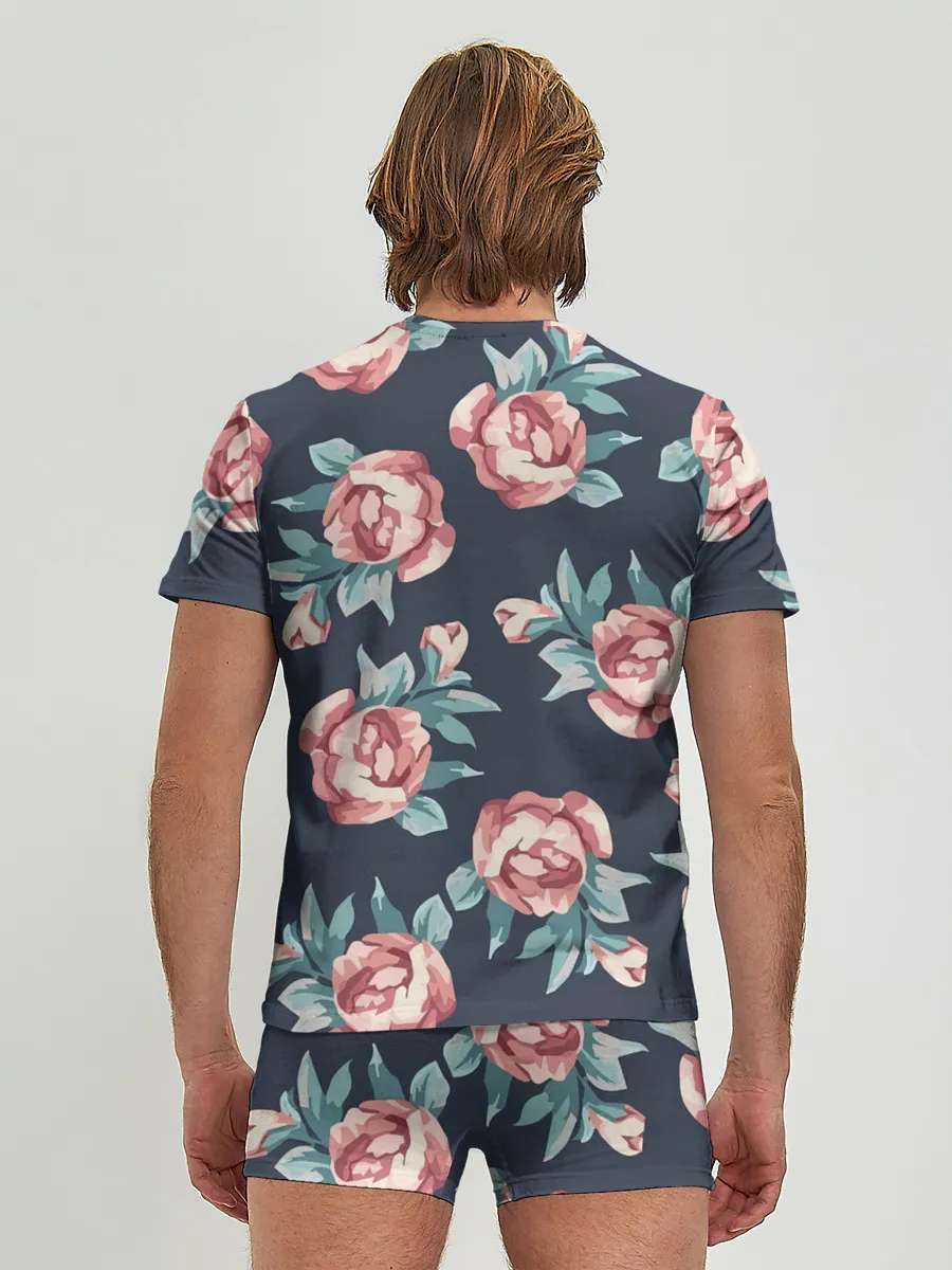 Мужские трусы с футболкой / Розы