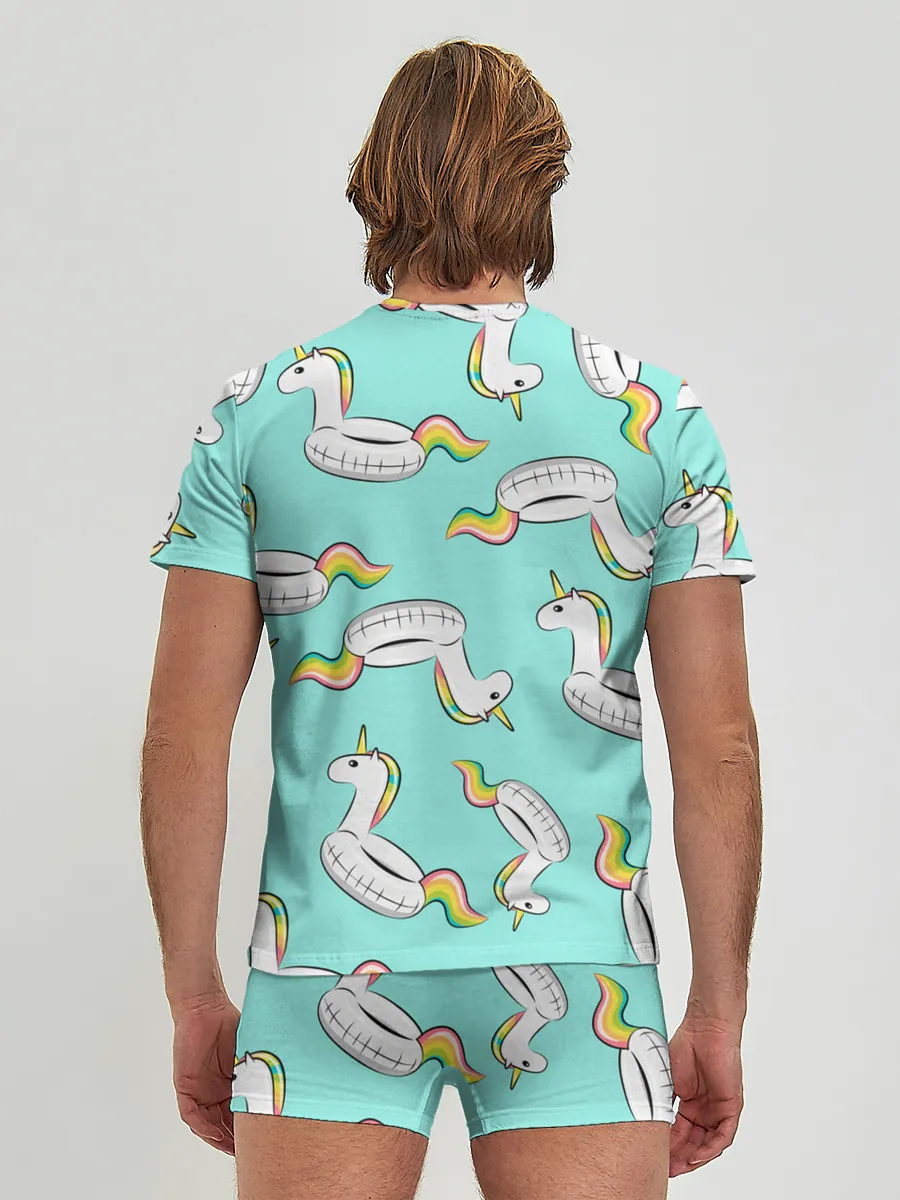 Мужские трусы с футболкой / Единорог | Круг