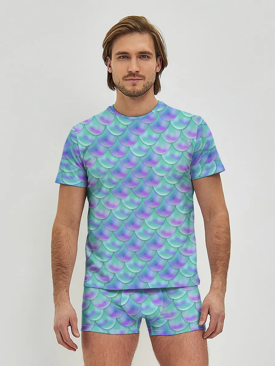 Мужские трусы с футболкой / РУСАЛКА | ЧЕШУЯ