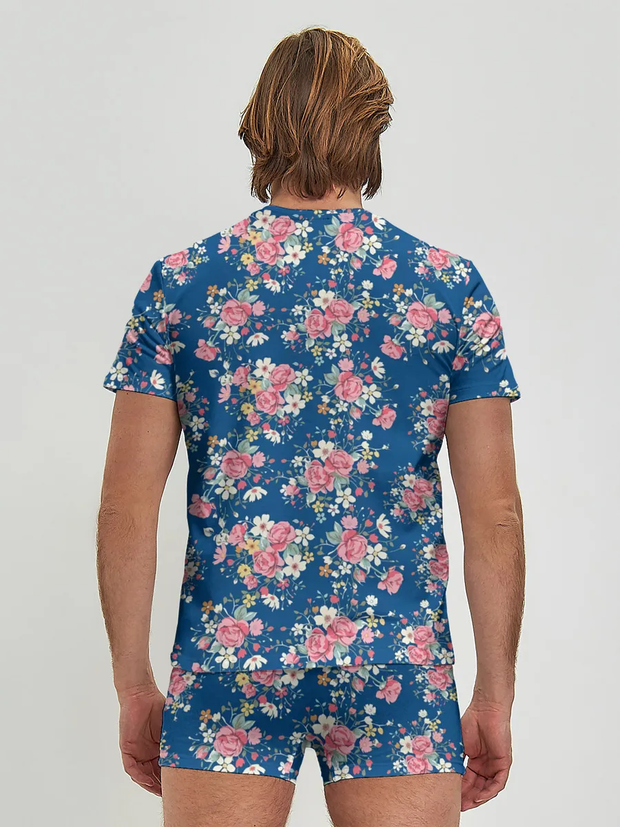 Мужские трусы с футболкой / Розы и Ромашки