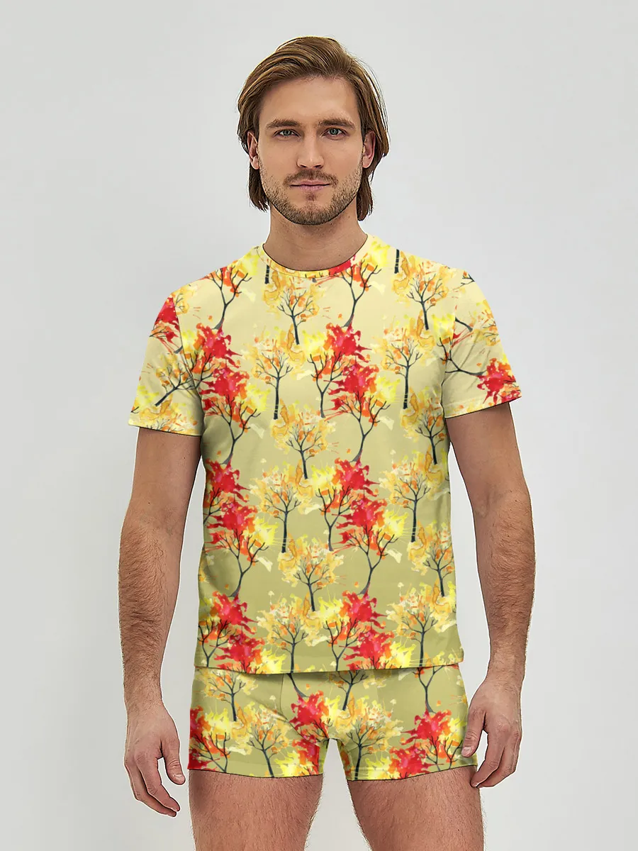 Мужские трусы с футболкой / самый осенний принт