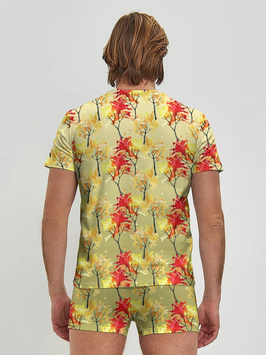 Мужские трусы с футболкой / самый осенний принт