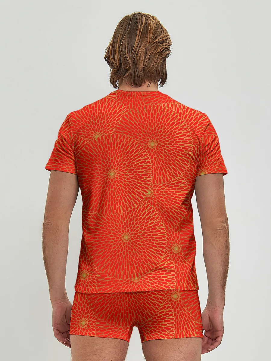 Мужские трусы с футболкой / ЗОЛОТЫЕ ХРИЗАНТЕМЫ | ПАТТЕРН