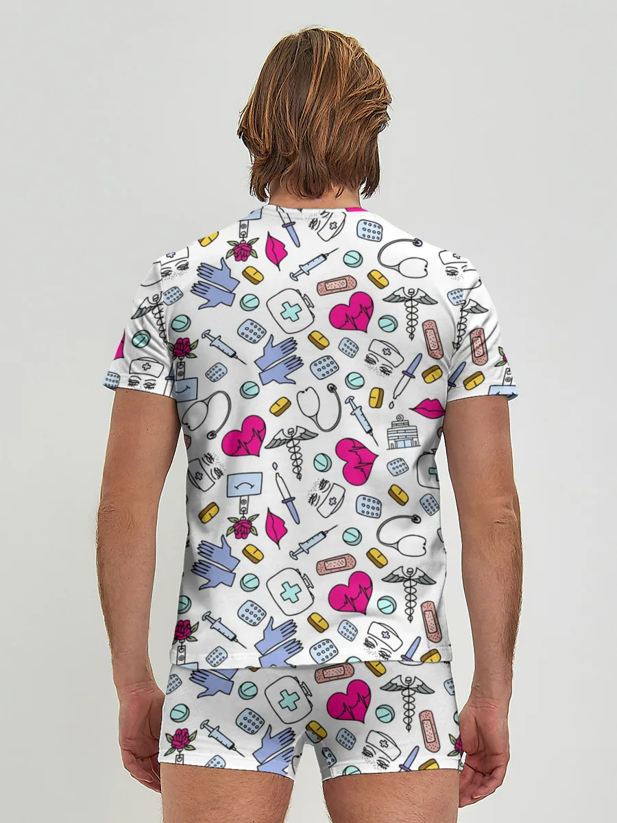 Мужские трусы с футболкой / Медицинский паттерн