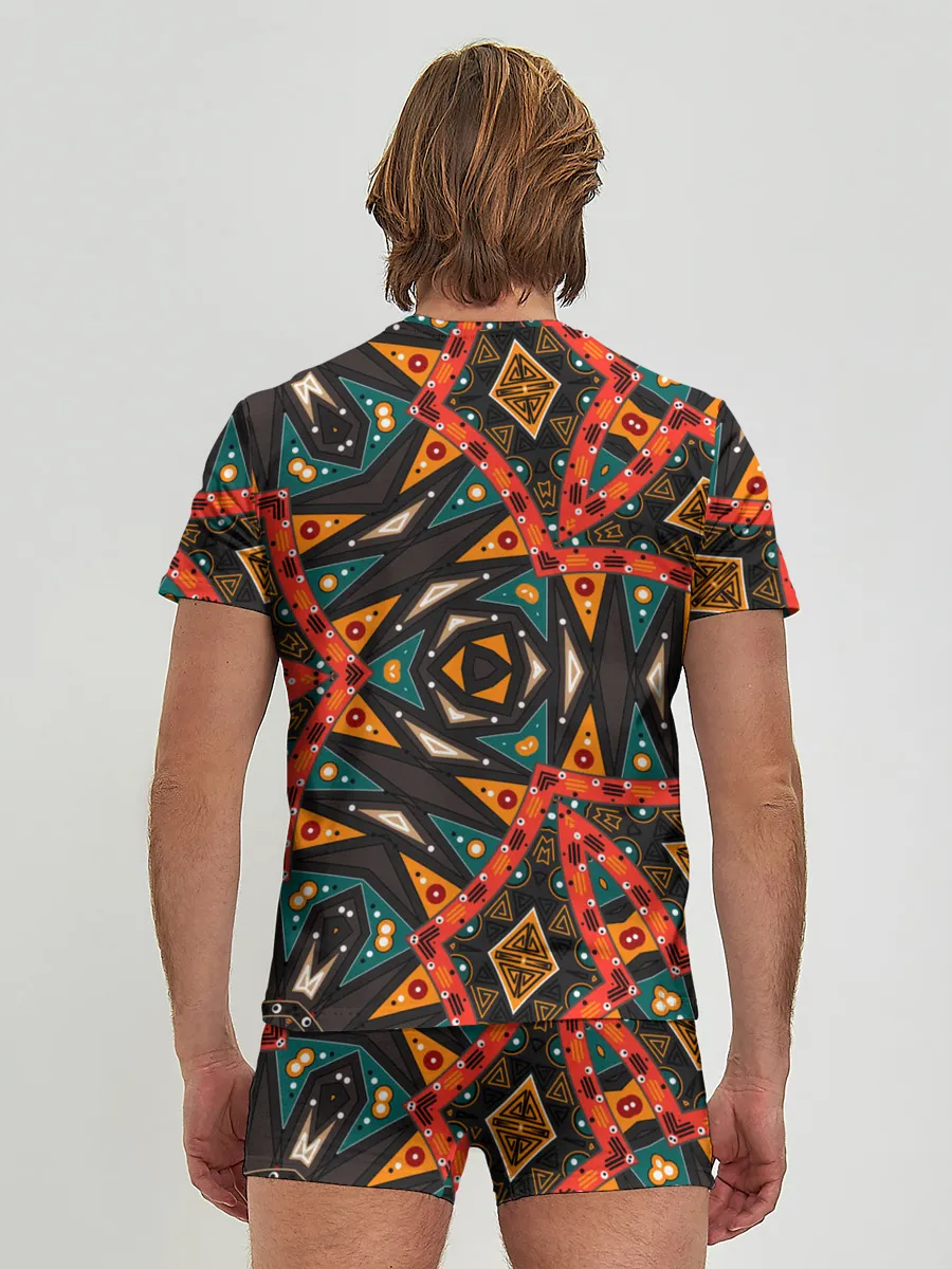 Мужские трусы с футболкой / Абстрактный арабский узор