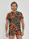 Мужские трусы с футболкой / Абстрактный арабский узор