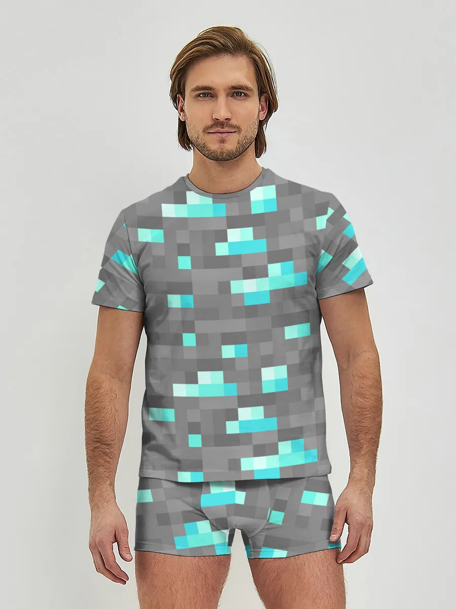 Мужские трусы с футболкой / Алмазы