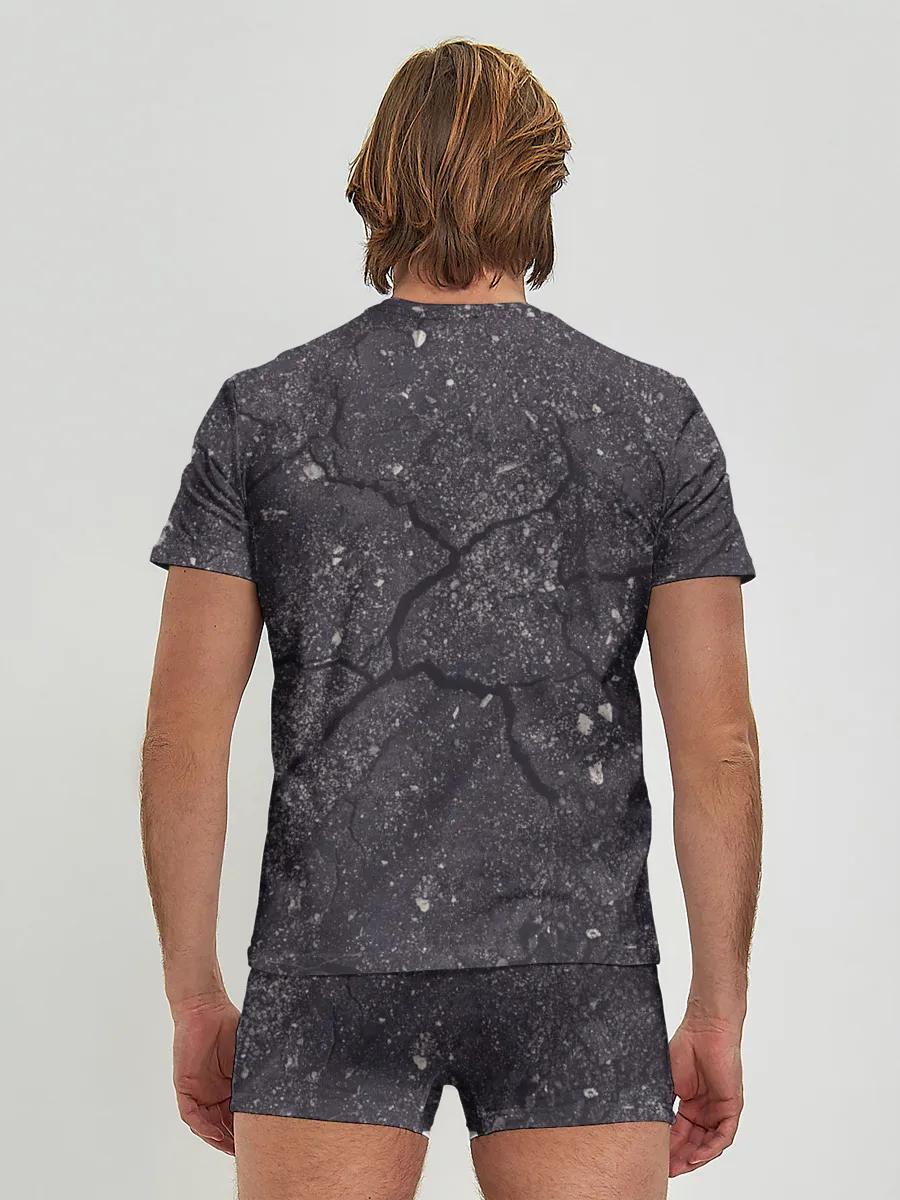 Мужские трусы с футболкой / трещина/разлом