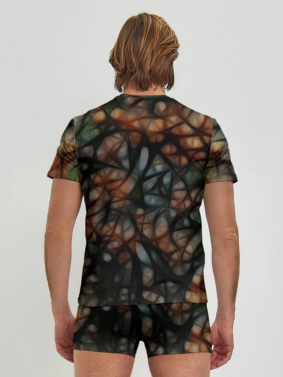 Мужские трусы с футболкой / Мраморная паутинка