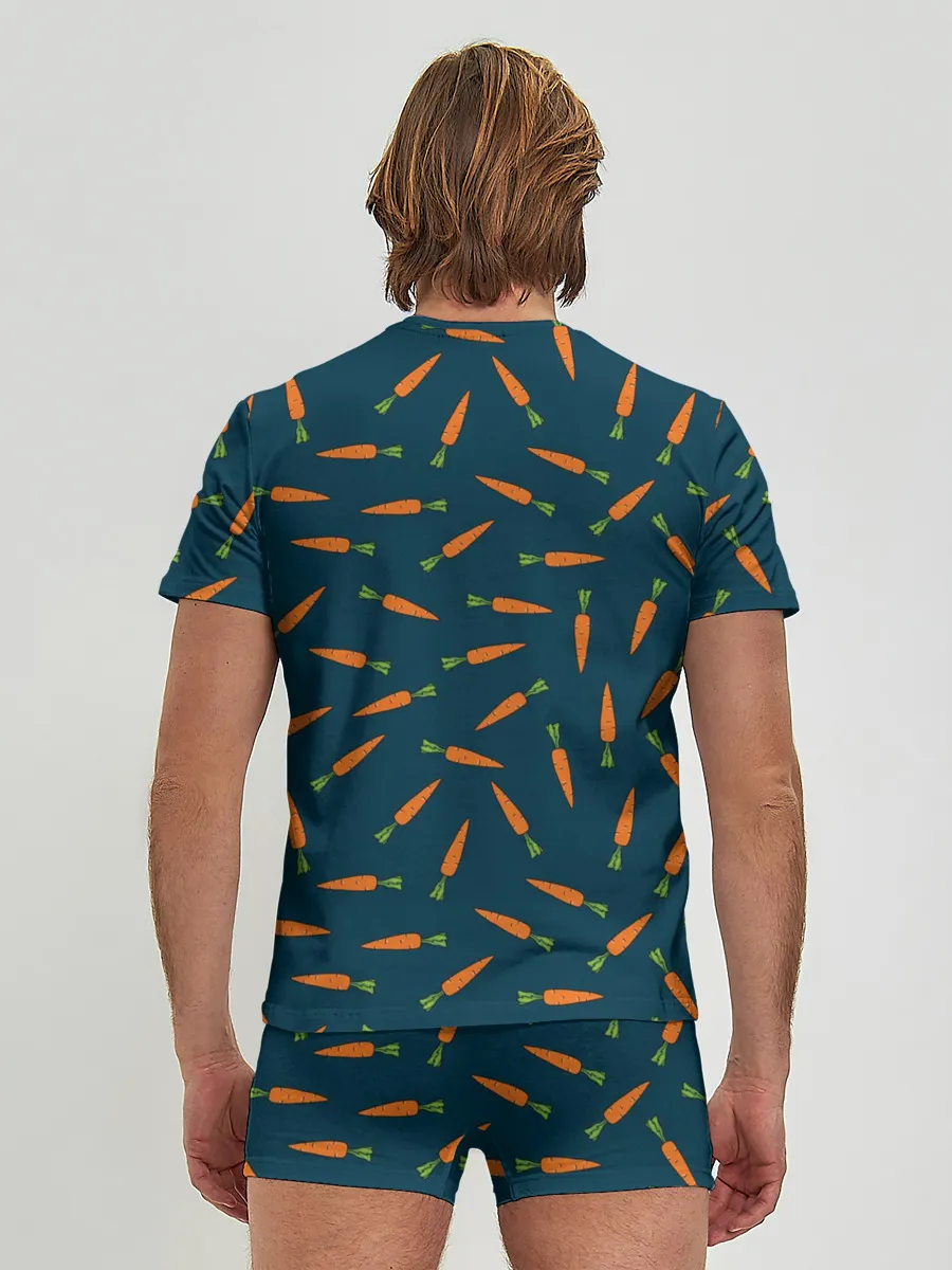 Мужские трусы с футболкой / Морковки паттерн