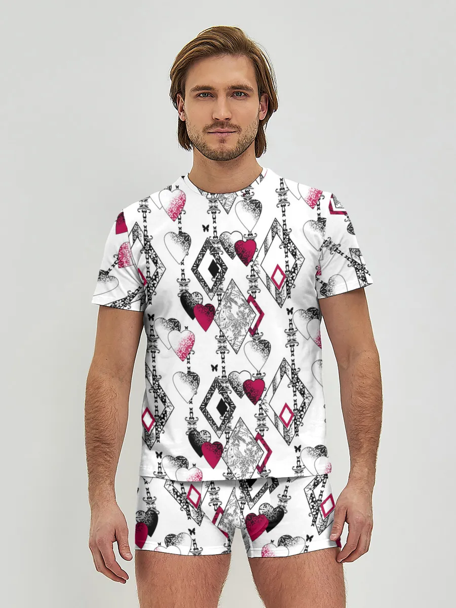 Мужские трусы с футболкой / Абстрактный современный узор