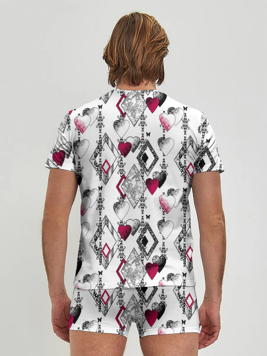 Мужские трусы с футболкой / Абстрактный современный узор