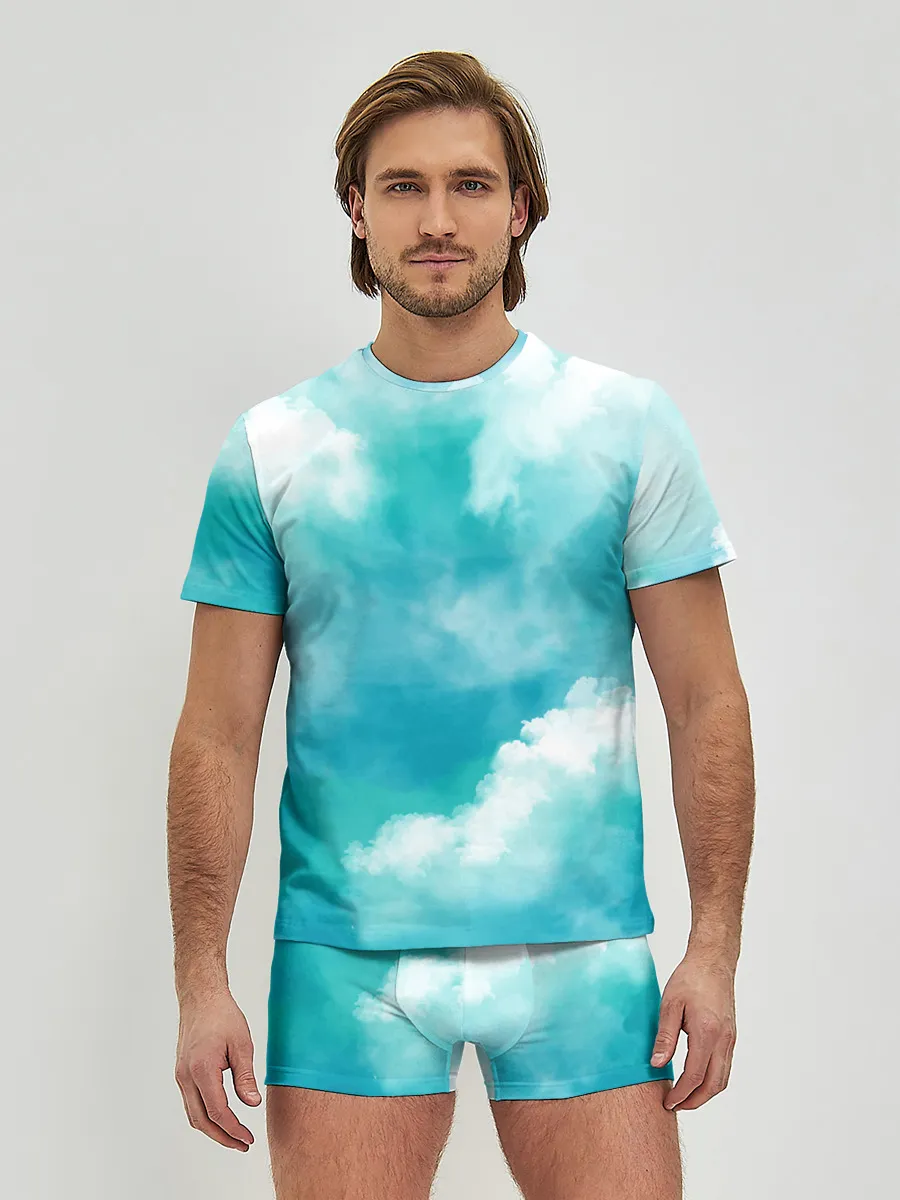 Мужские трусы с футболкой / Голубое Небо | Blue Sky